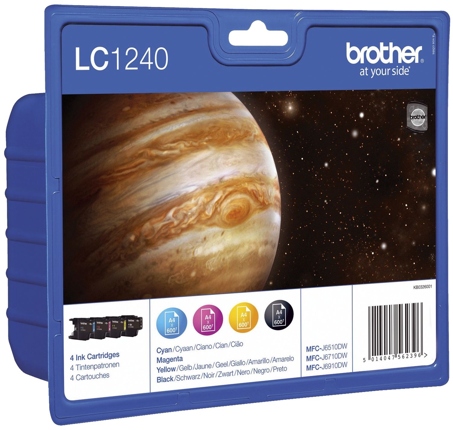 Original Brother Tintenpatrone MultiPack Bk,C,M,Y Blister (LC-1240VALBPDR)