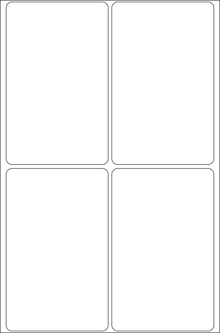 2490 Vielzwecketiketten - weiß, 52x82 mm, matt, 128 Stück