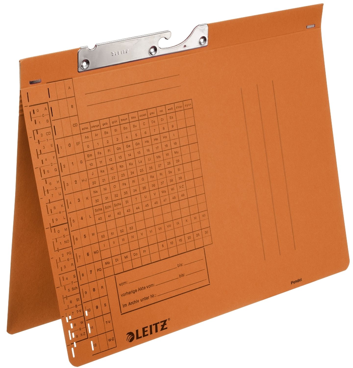 Pendelhefter Leitz 2094-00-45, DIN A4, Amtsheftung, Manilakarton (RC), orange