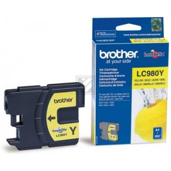 Original Tinte brother LC-980Y, ca. 260 Seiten, yellow