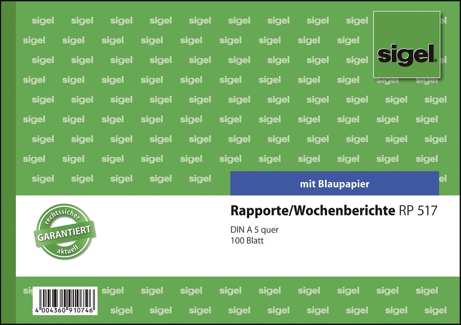 Rapporte/Wochenberichte - A5 quer, BL, MP, 100 Blatt Rapporte/Wochenberichte - A5 quer, BL, MP, 100 Blatt