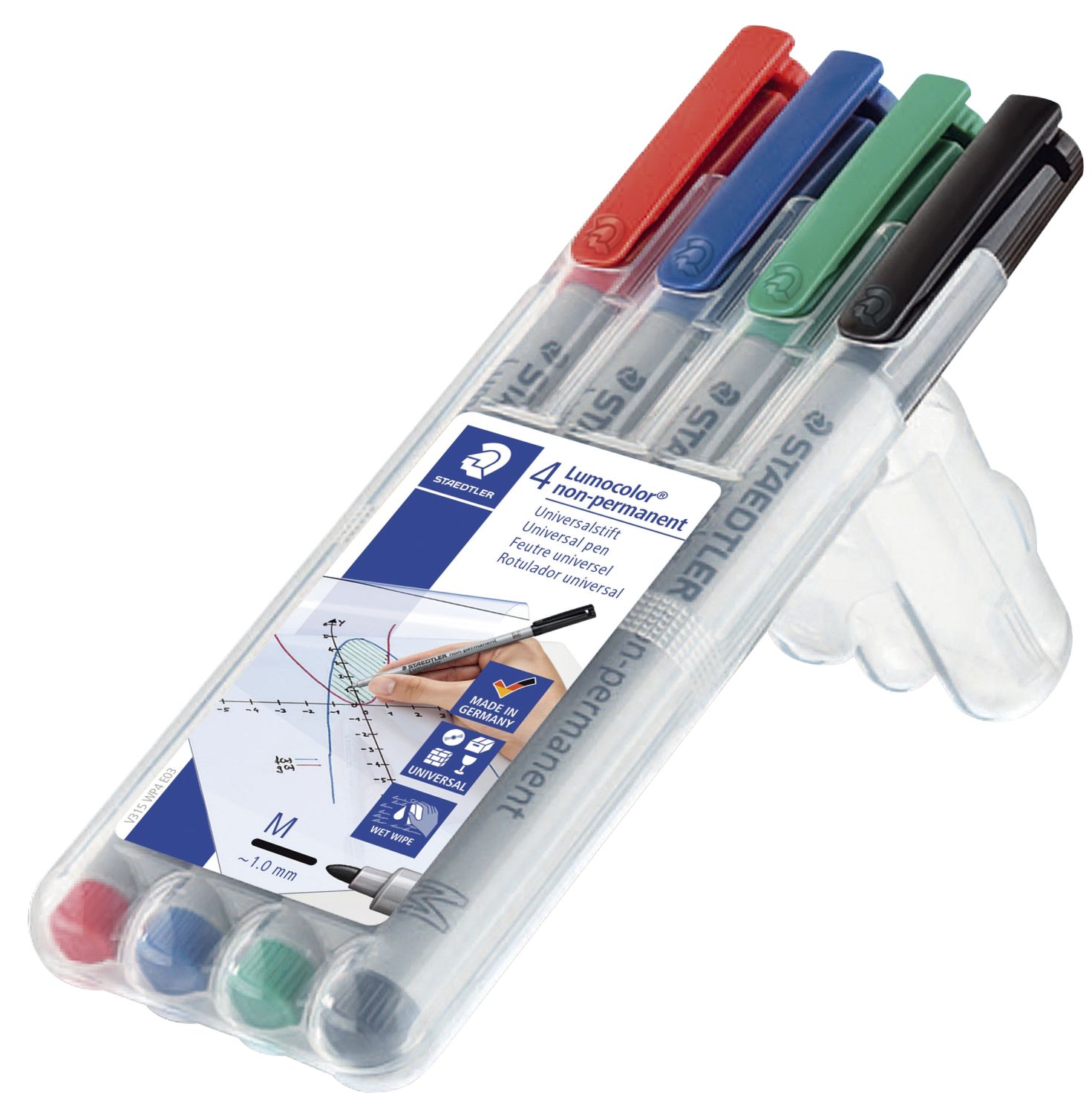 Feinschreiber Universalstift Lumocolor® - non-permanent, M, 4 Farben