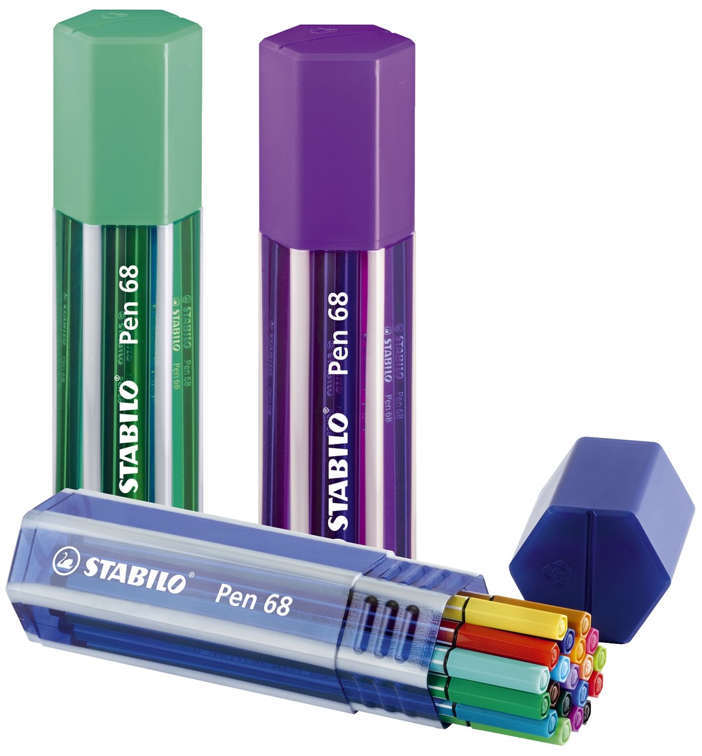 Premium-Filzstift - Pen 68 - 20er Big Pen Box zufällig in einer der 3 Farben - mit 20 verschiedenen Farben Premium-Filzstift - Pen 68 - 20er Big Pen Box zufällig in einer der 3 Farben - mit 20 verschiedenen Farben