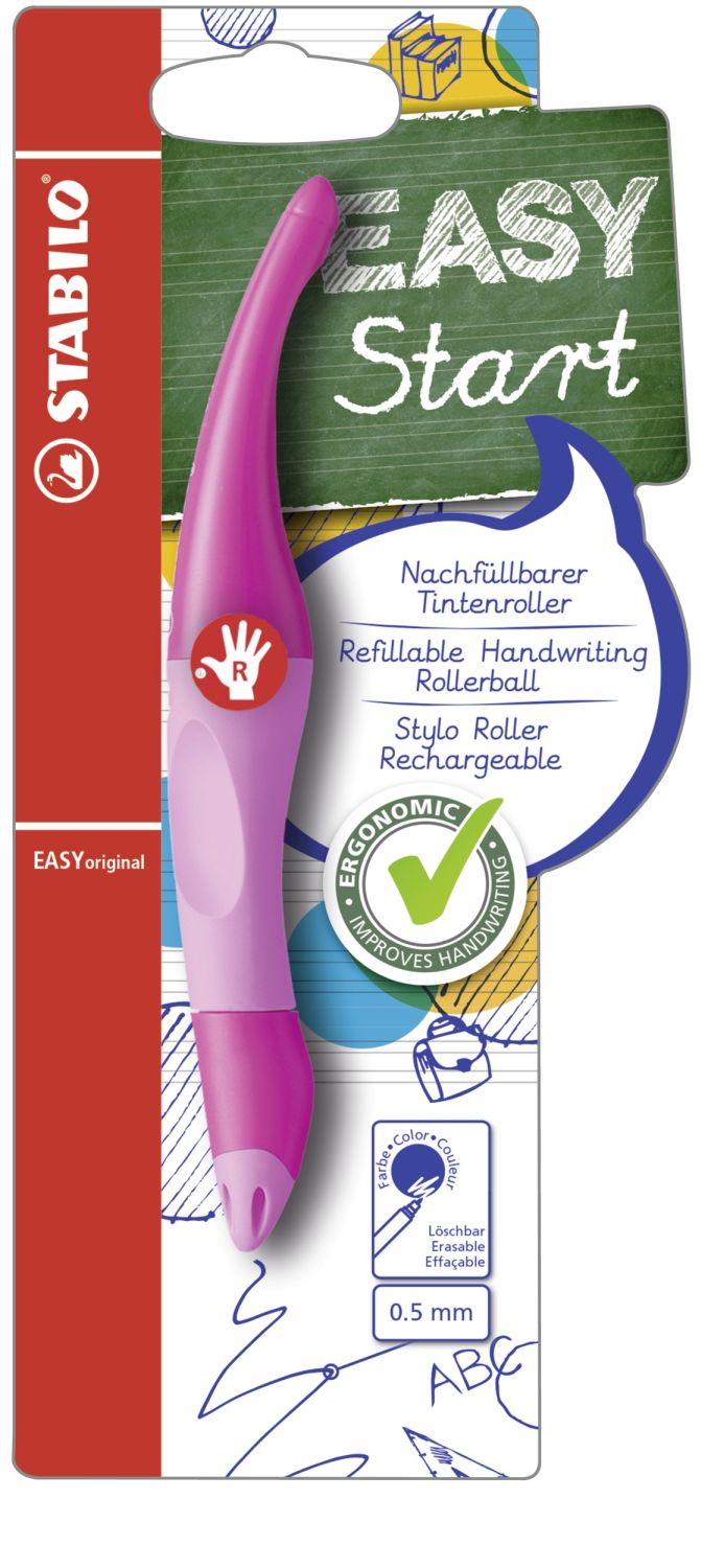 Ergonomischer Tintenroller für Rechtshänder - EASYoriginal in pink hell/dunkel - Einzelstift - Schreibfarbe blau (löschbar) - inklusive Patrone Ergonomischer Tintenroller für Rechtshänder - EASYoriginal in pink hell/dunkel - Einzelstift - Schreibfarbe blau (löschbar) - inklusive Patrone
