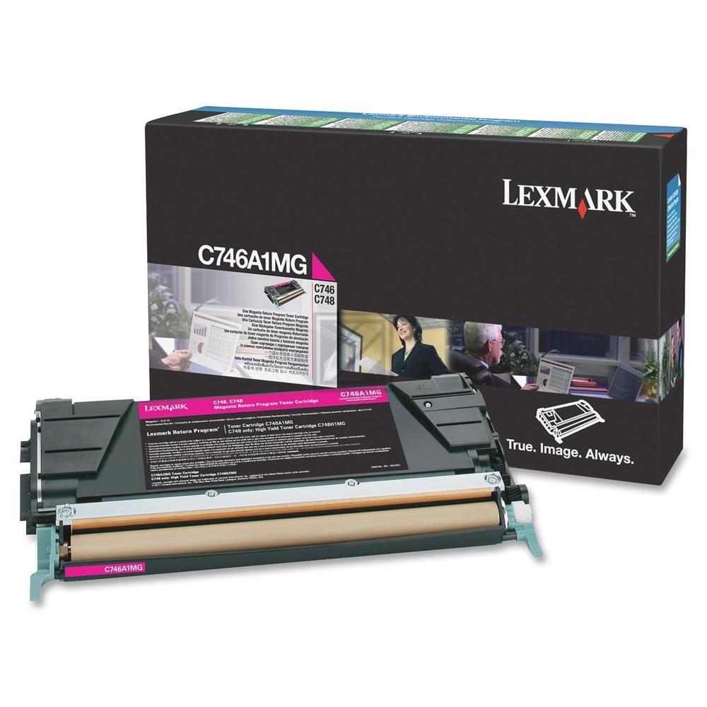 Original Lexmark Tonerkartusche magenta return program (00C746A1MG,0C746A1MG,C746A1MG)