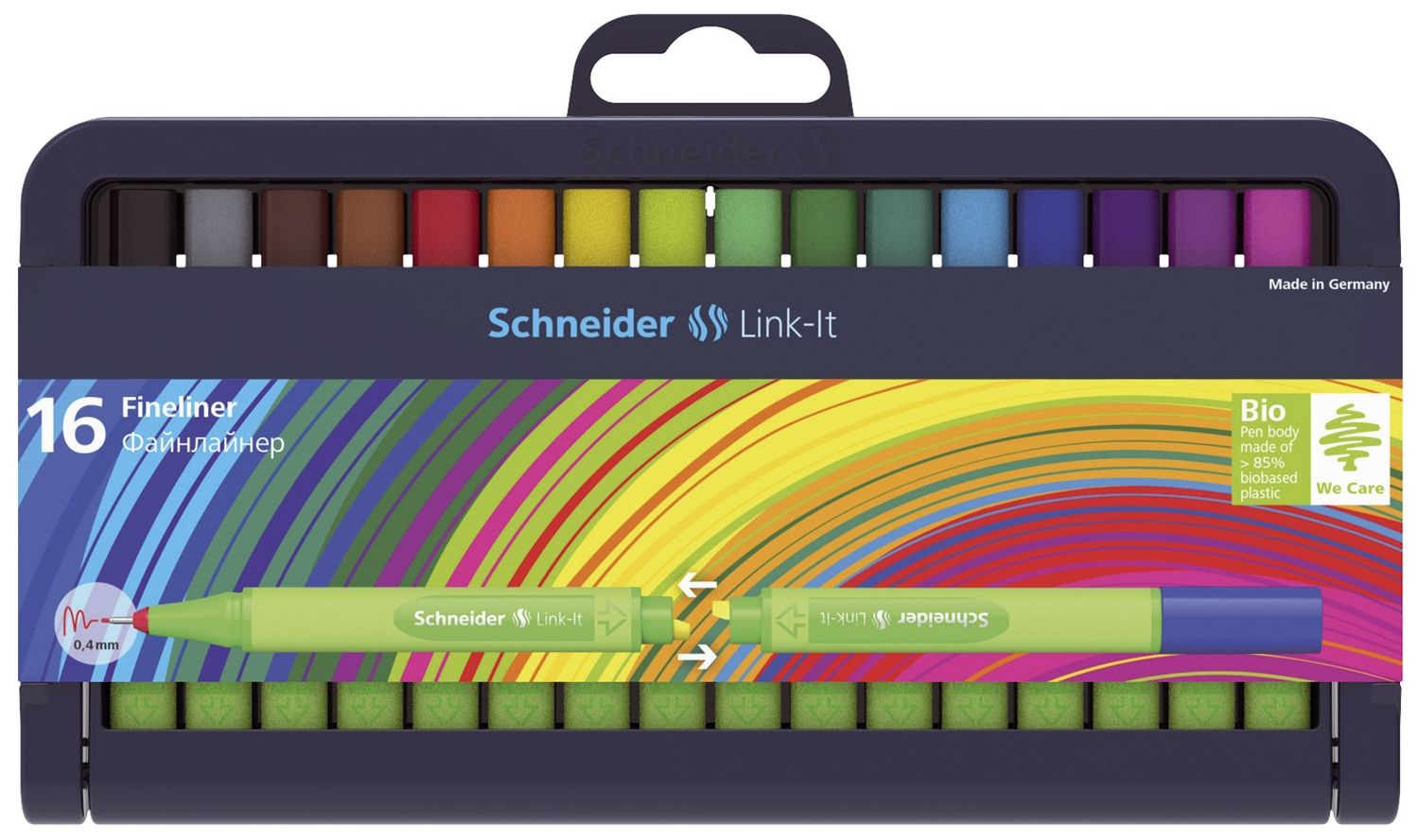 Fineliner Link-It, 16 Farben im Etui