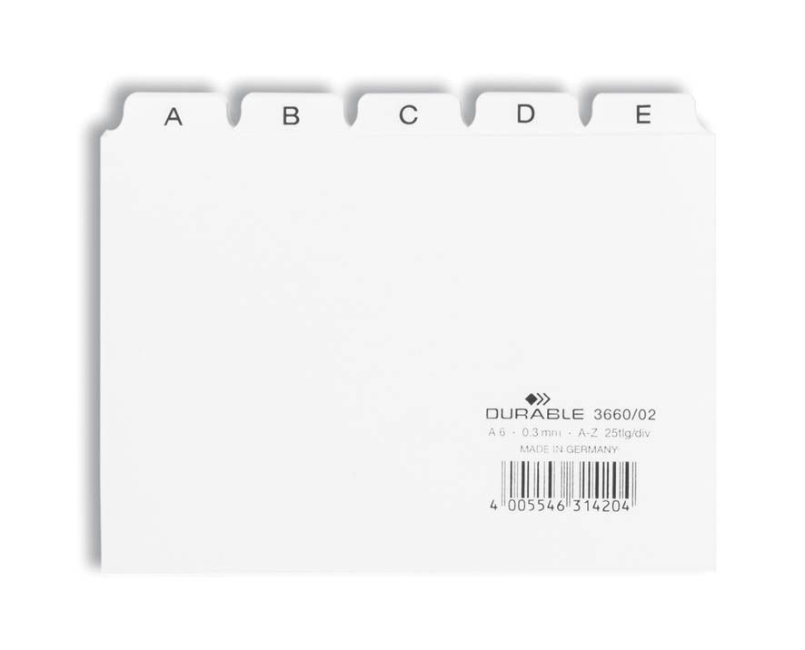 Leitregister A-Z - DIN A6 quer, weiß Leitregister A-Z - DIN A6 quer, weiß