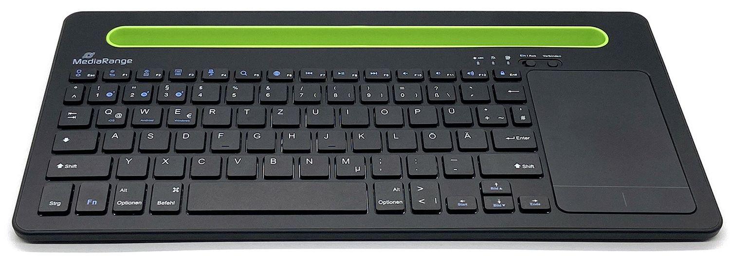 Funk-Tastatur - schwarz/grün, integrierte Halterung Funk-Tastatur - schwarz/grün, integrierte Halterung