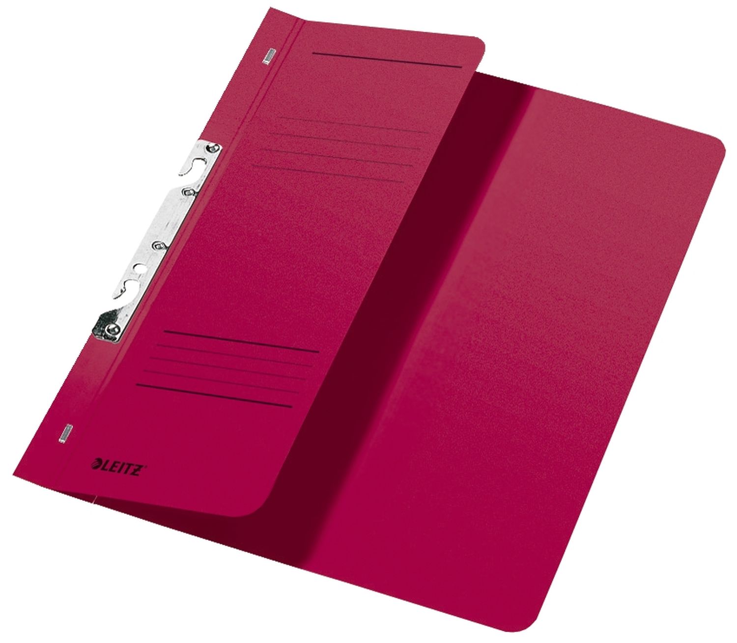 Einhakhefter Leitz 3744-00-25 Schlitzhefter, mit halben Vorderdeckel, A4, kaufmännische Heftung, Manilakarton 250 g/qm, rot Einhakhefter Leitz 3744-00-25 Schlitzhefter, mit halben Vorderdeckel, A4, kaufmännische Heftung, Manilakarton 250 g/qm, rot