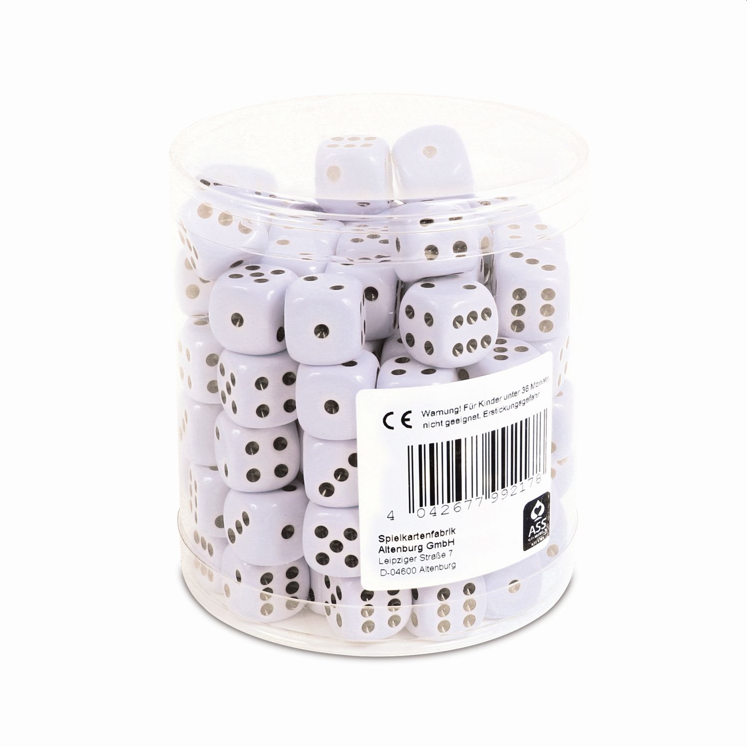 Augenwürfel weiß, (100er Box) Augenwürfel weiß, (100er Box)