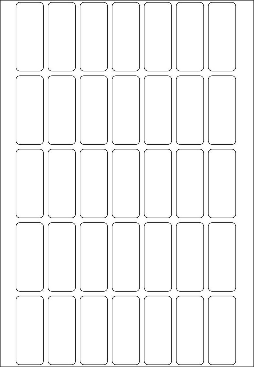 2350 Vielzwecketiketten - weiß, 12x30 mm, matt, 1120 Stück