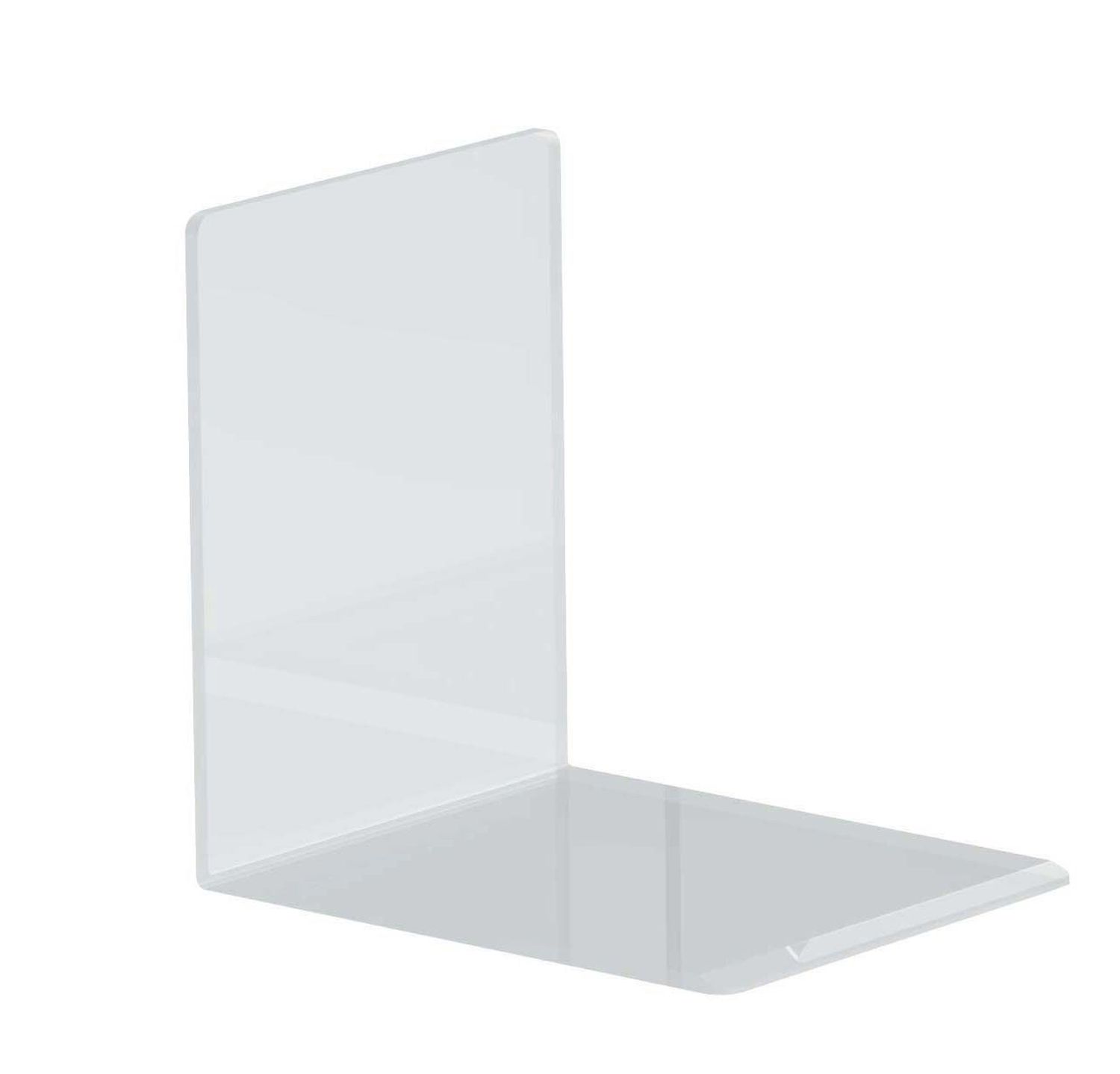 Acryl Buchstütze - 80 x 100 x 100 mm, glasklar, 2er Pack Acryl Buchstütze - 80 x 100 x 100 mm, glasklar, 2er Pack