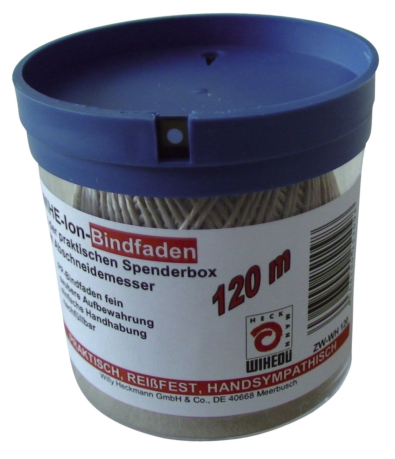 Kordelbox mit Bindfaden (PP) - fein, bis 5 kg, 120 m Kordelbox mit Bindfaden (PP) - fein, bis 5 kg, 120 m