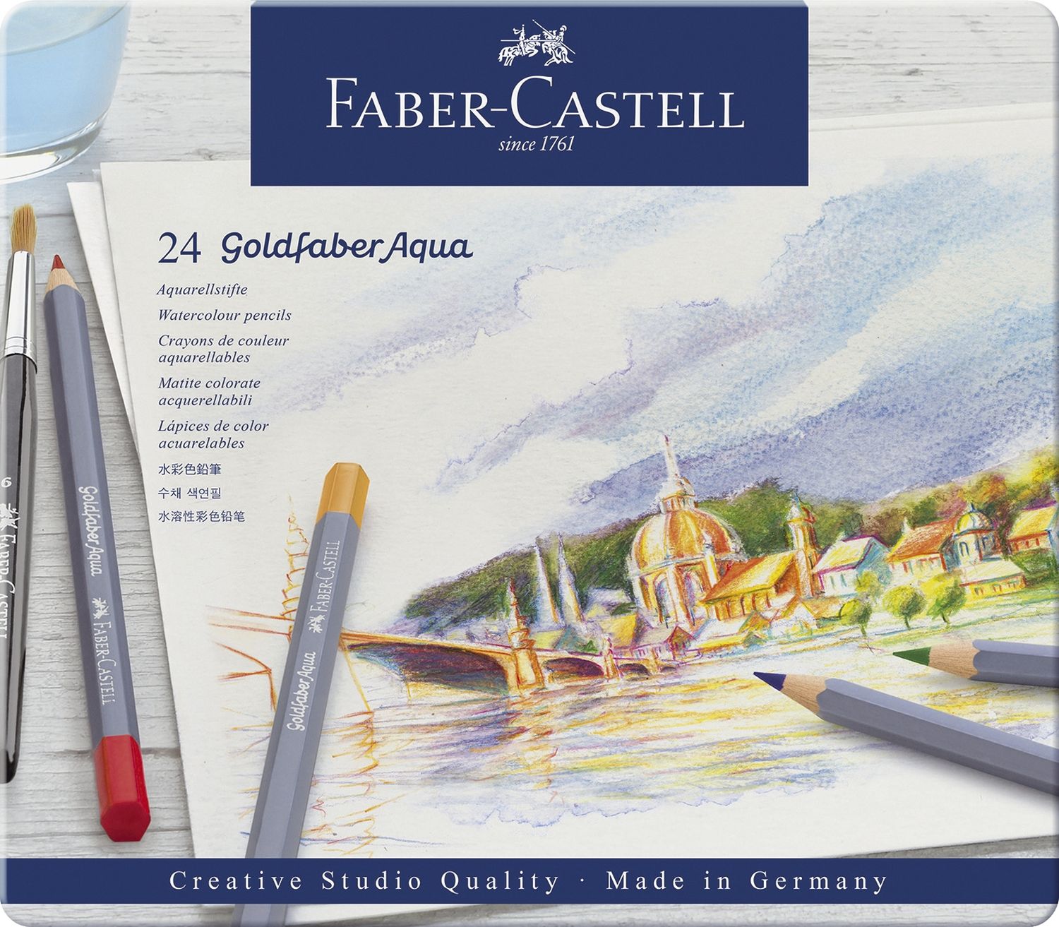 Goldfaber Aqua Aquarellstift - 24er Metalletui Goldfaber Aqua Aquarellstift - 24er Metalletui