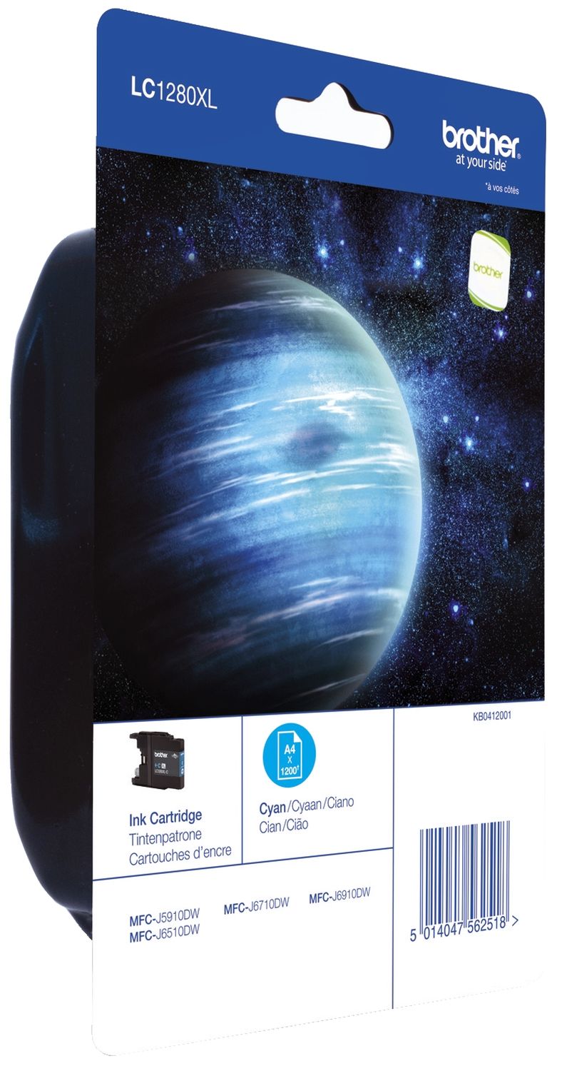 Original Brother Tintenpatrone cyan High-Capacity (LC-1280XLC)