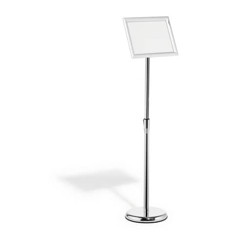 Infoständer Durable 479823, DIN A4, mit Alu-Klapprahmen, höhenverstellbar 77 - 102 cm, silber