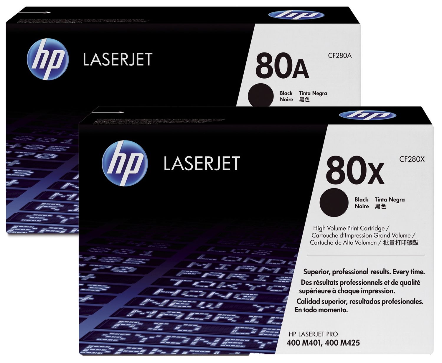 Original HP Tonerkartusche schwarz High-Capacity Doppelpack (CF280XD,80X,80XBK,80XBLACK,NO80X,NO80XBK,NO80XBLACK)