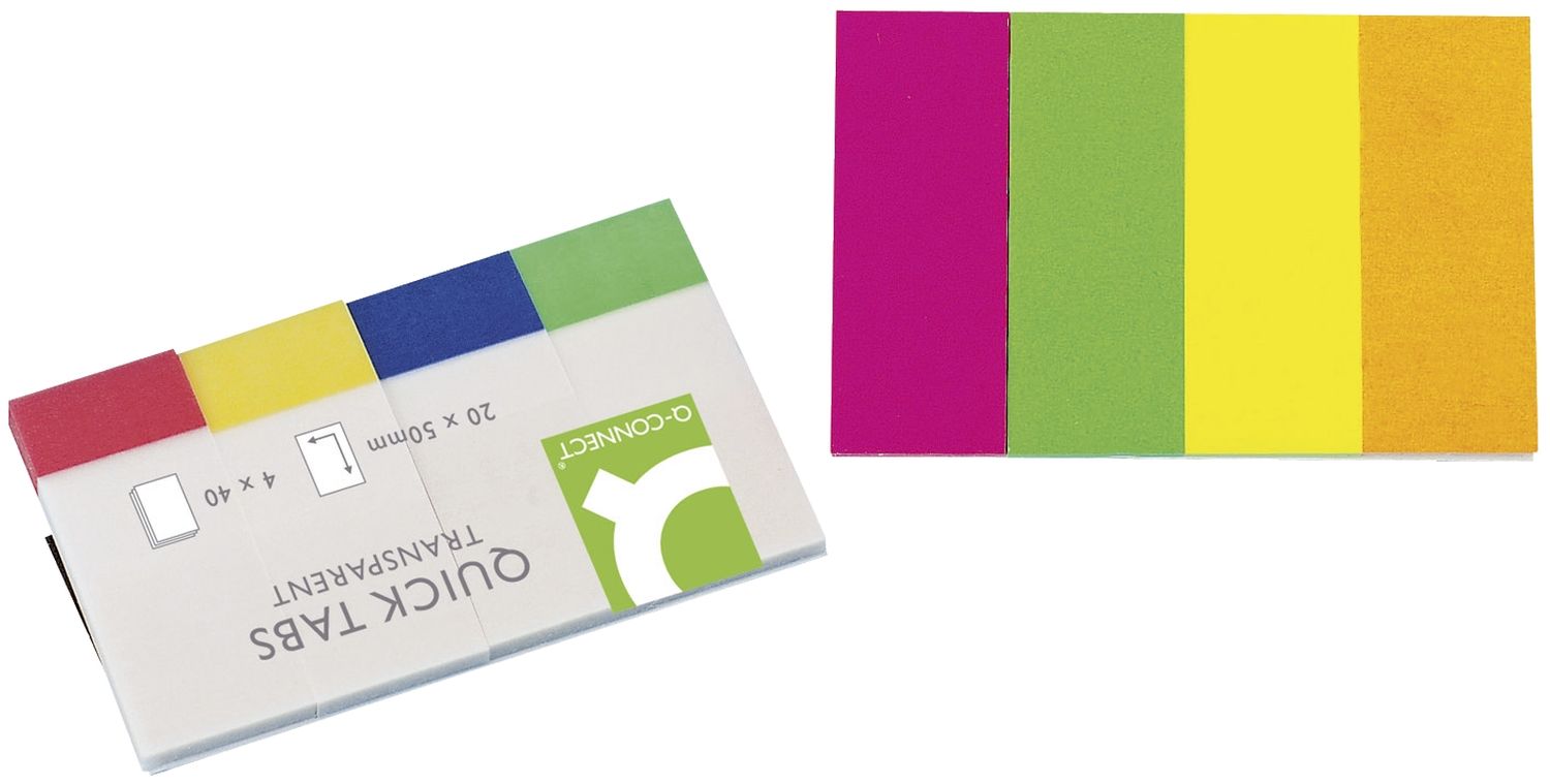 Haftmarker Transparent - 25 x 45 mm, 4 x 40 Streifen Haftmarker Transparent - 25 x 45 mm, 4 x 40 Streifen