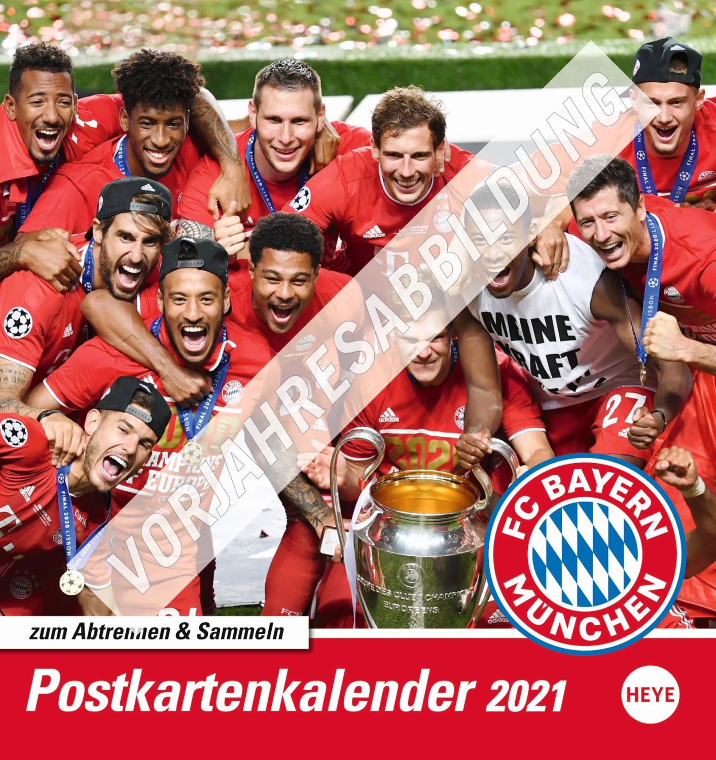Postkartenkalender FC Bayern München - 16 x 17 cm, Sammelkarten