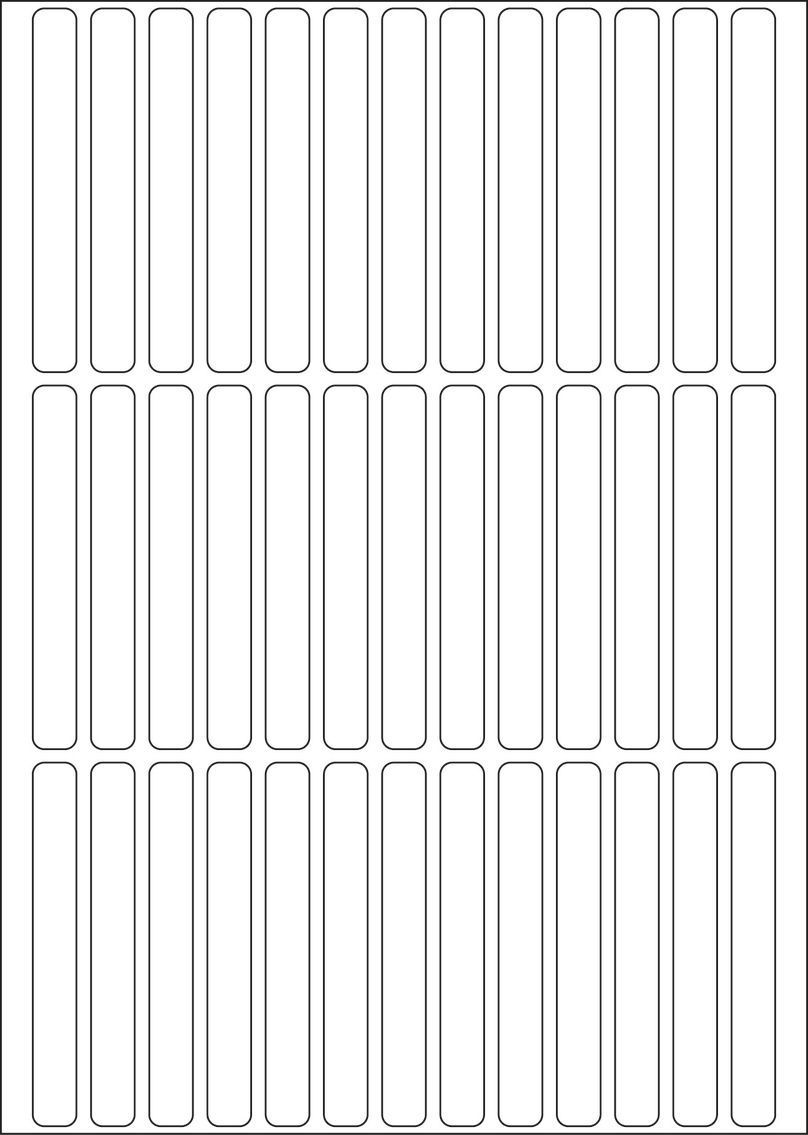 2530 Vielzwecketiketten - weiß, 6x50 mm, matt, 1248 Stück
