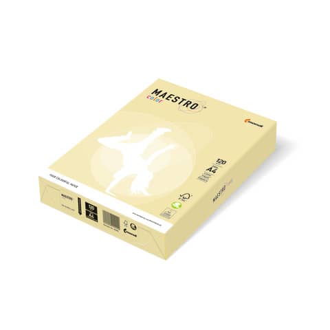 Kopierpapier mondi MAESTRO® Color 9417-YE23A12S, DIN A4, 120g/m², gelb pastell, 250 Blatt