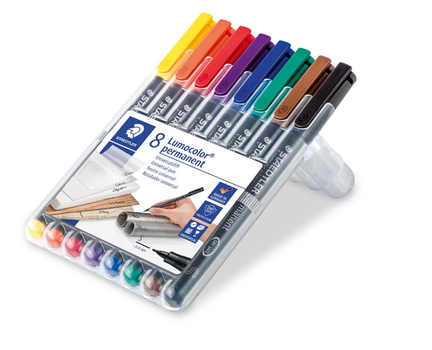 Feinschreiber Universalstift Lumocolor® - permanent, S, 8 Farben