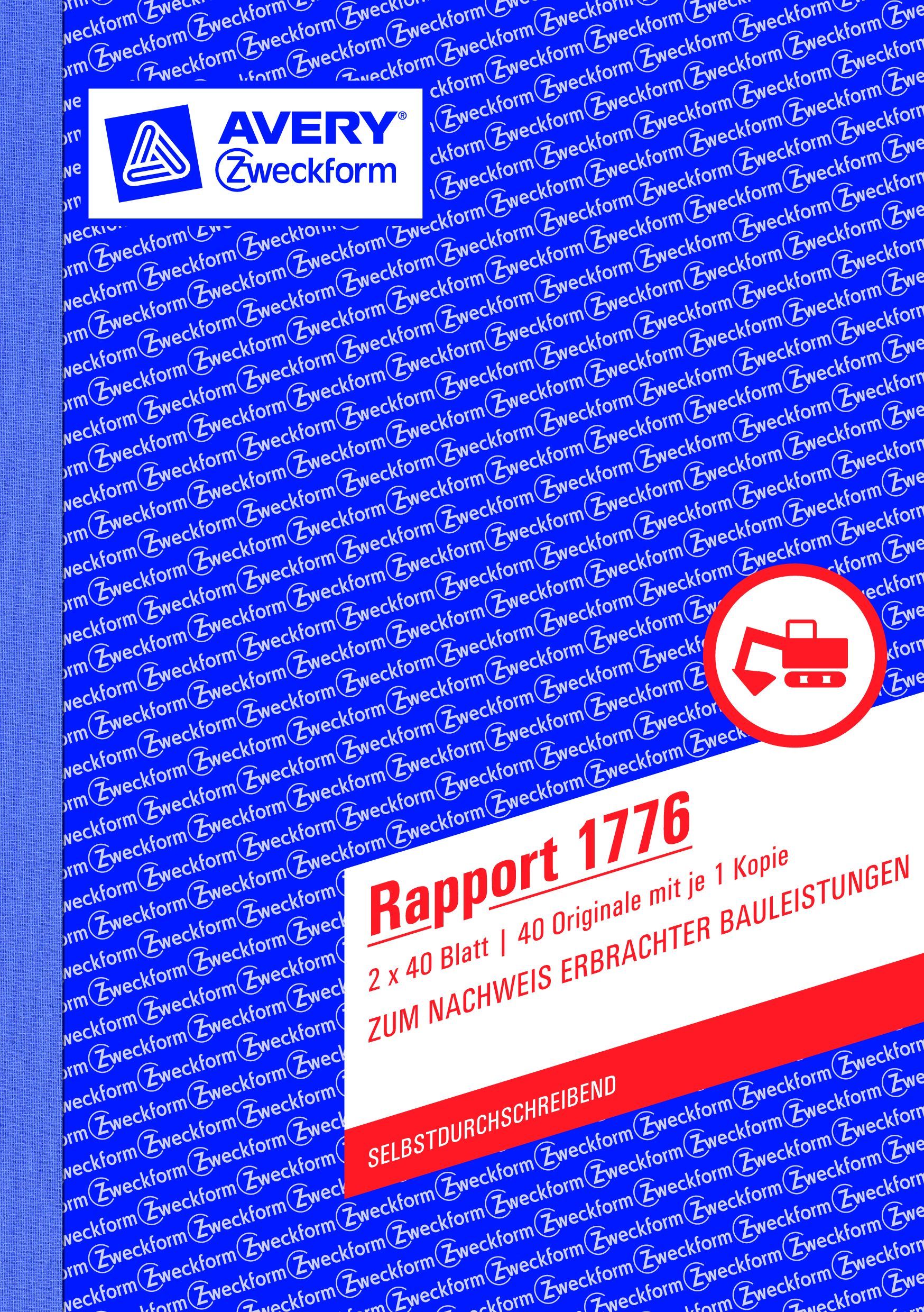 1776 Rapport, DIN A5, selbstdurchschreibend, 2 x 40 Blatt, weiß, gelb 1776 Rapport, DIN A5, selbstdurchschreibend, 2 x 40 Blatt, weiß, gelb