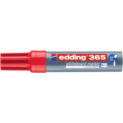 Whiteboardmarker Edding 365 (4-365002), Keilspitze 2-7 mm, rot