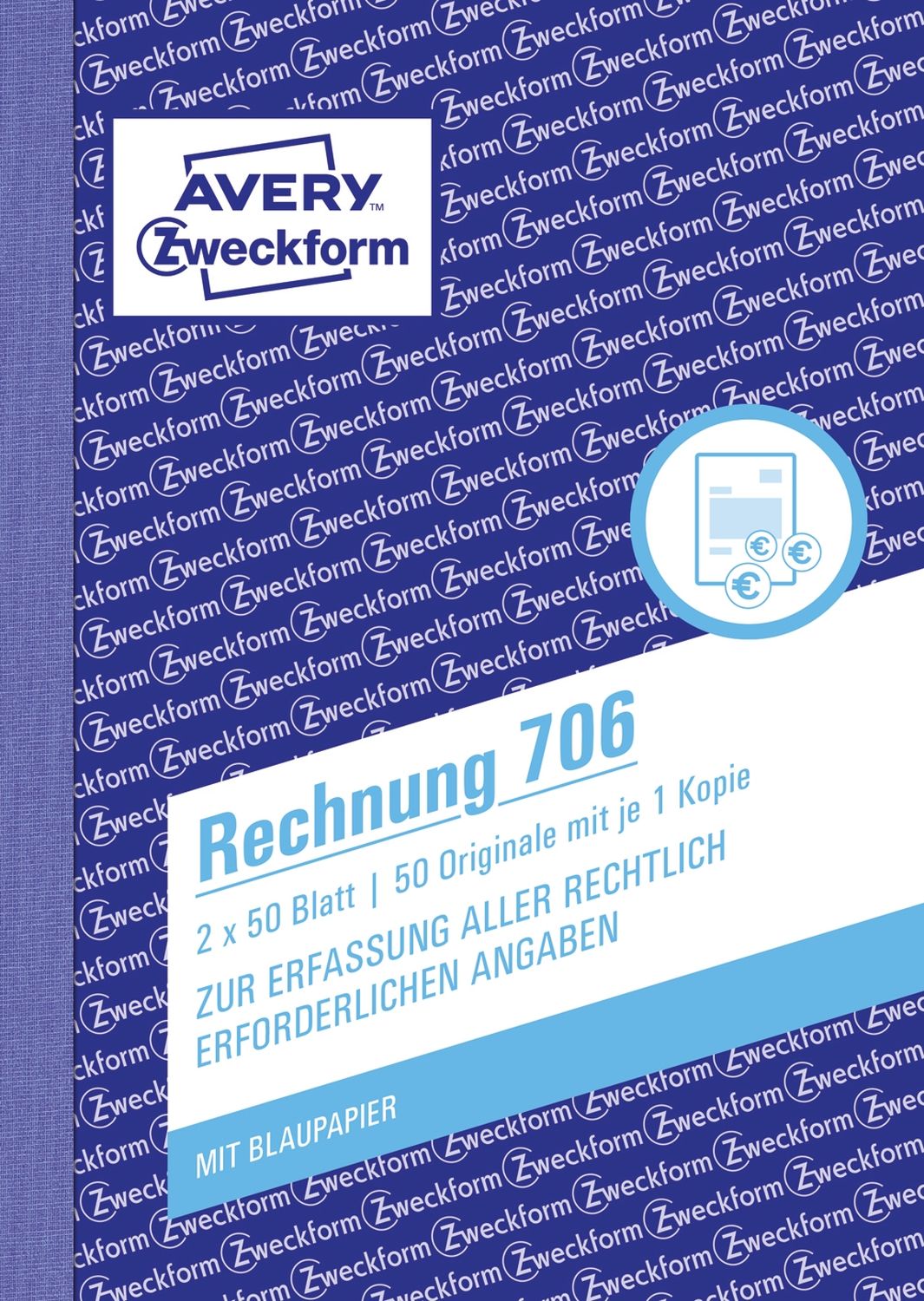 706 Rechnung, DIN A6, vorgelocht, 2 x 50 Blatt, weiß 706 Rechnung, DIN A6, vorgelocht, 2 x 50 Blatt, weiß