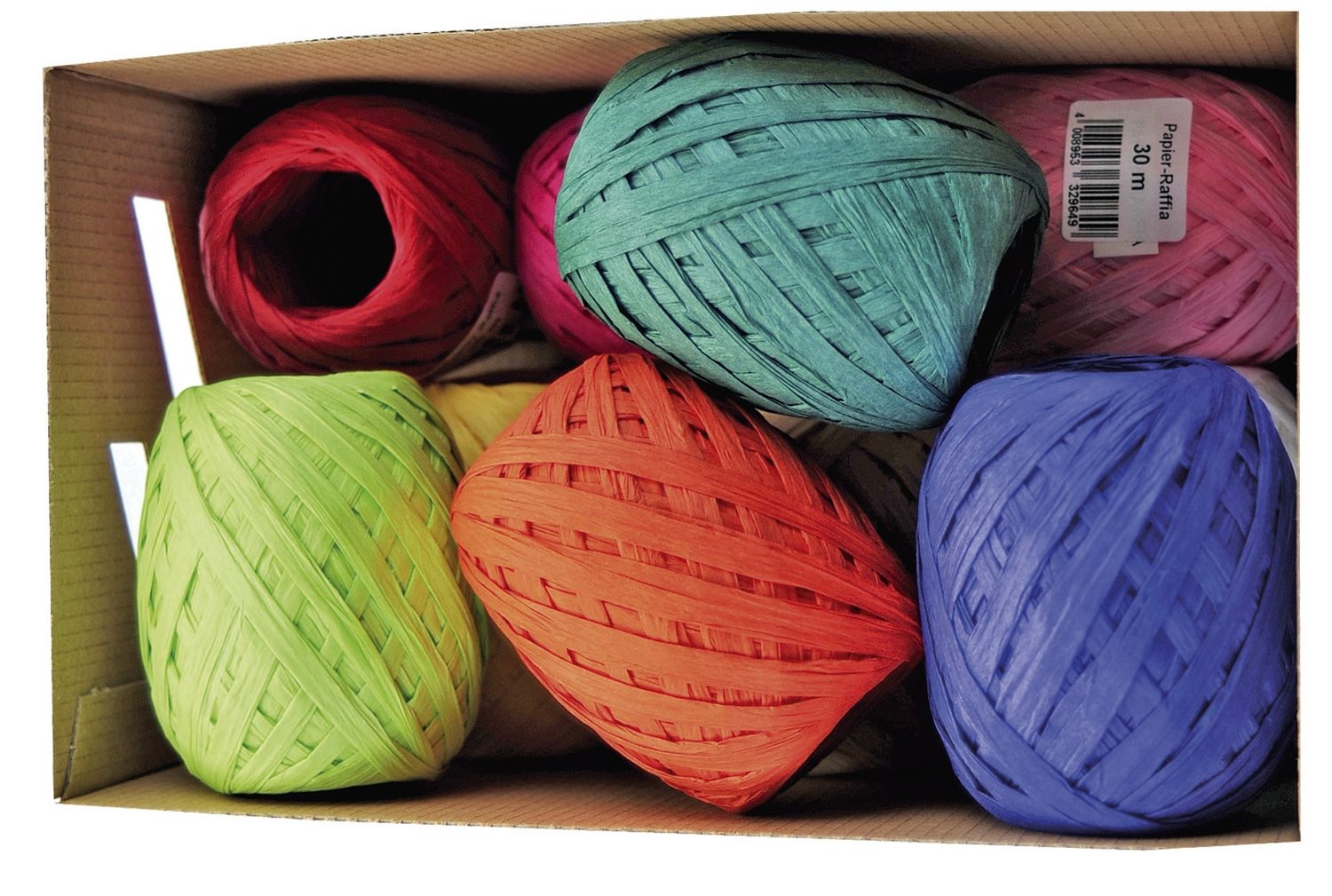 Bast Raffia - 7 mm x 30 m, 10 Stück sortiert Bast Raffia - 7 mm x 30 m, 10 Stück sortiert