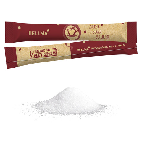 Zuckersticks Hellma 60120623, weißer Zucker, 1.000 Portionen à 4 g, 4.000 g