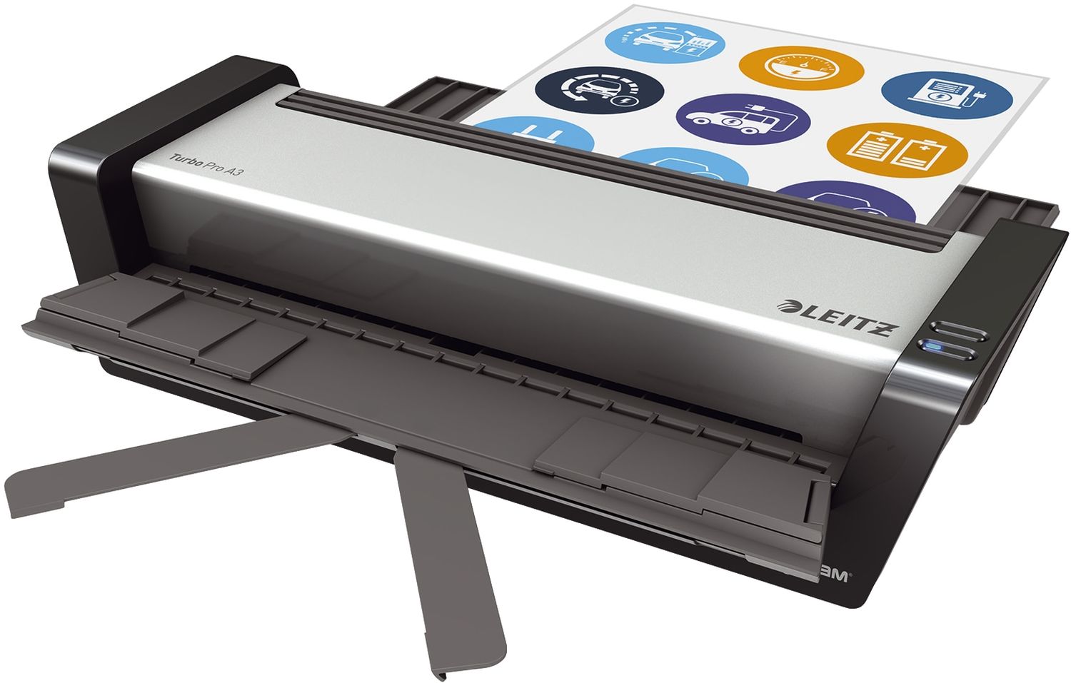 Laminiergerät iLAM Touch Turbo Pro - A3, 80-250mym, silber/schwarz Laminiergerät iLAM Touch Turbo Pro - A3, 80-250mym, silber/schwarz