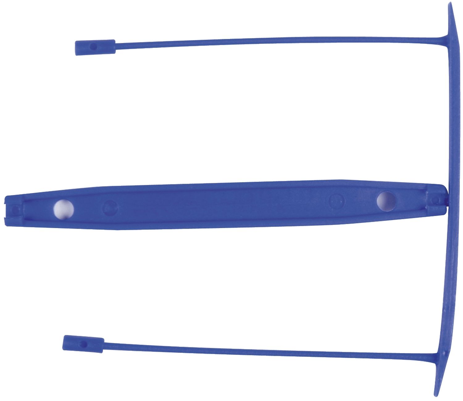 Abheftbügel E-Clip KF02282, Kunststoff mit Deckschiene, Armlänge 80 mm, 100 Stück, blau Abheftbügel E-Clip KF02282, Kunststoff mit Deckschiene, Armlänge 80 mm, 100 Stück, blau