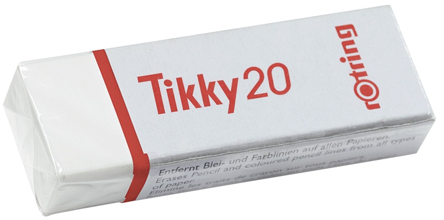 Radierer Tikky 20, Polyvynilchlorid, 22 x 13 x 66 mm