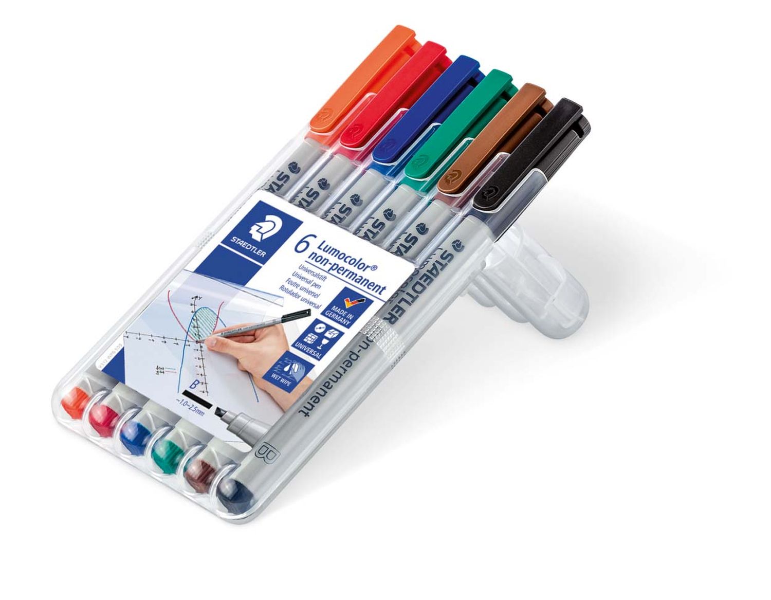 Feinschreiber Universalstift Lumocolor® - non-permanent, B, 6 Farben