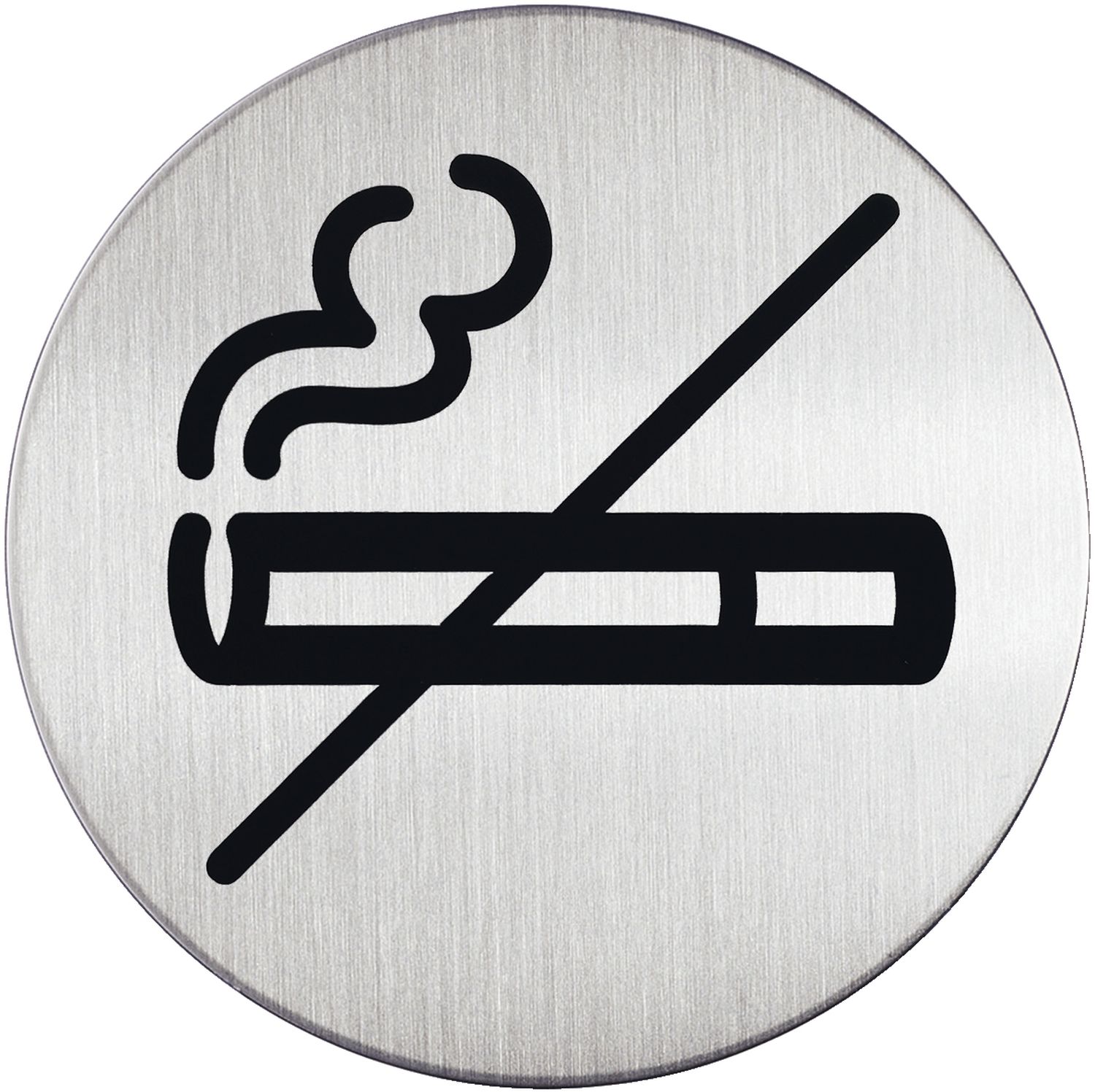 PICTO, Raucher - Nein, 83 mm Durchmesser, metallic silber PICTO, Raucher - Nein, 83 mm Durchmesser, metallic silber