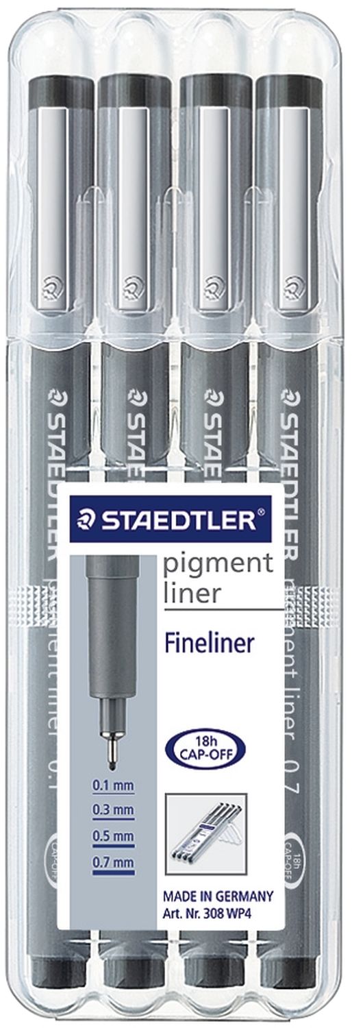 Feinschreiber pigment liner - 4er Etui Feinschreiber pigment liner - 4er Etui