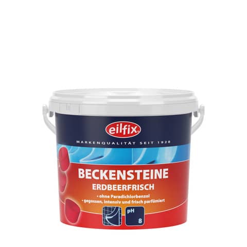 WC-Beckensteine Eilfix 253005904, erdbeerfrisch, Eimer, 1kg